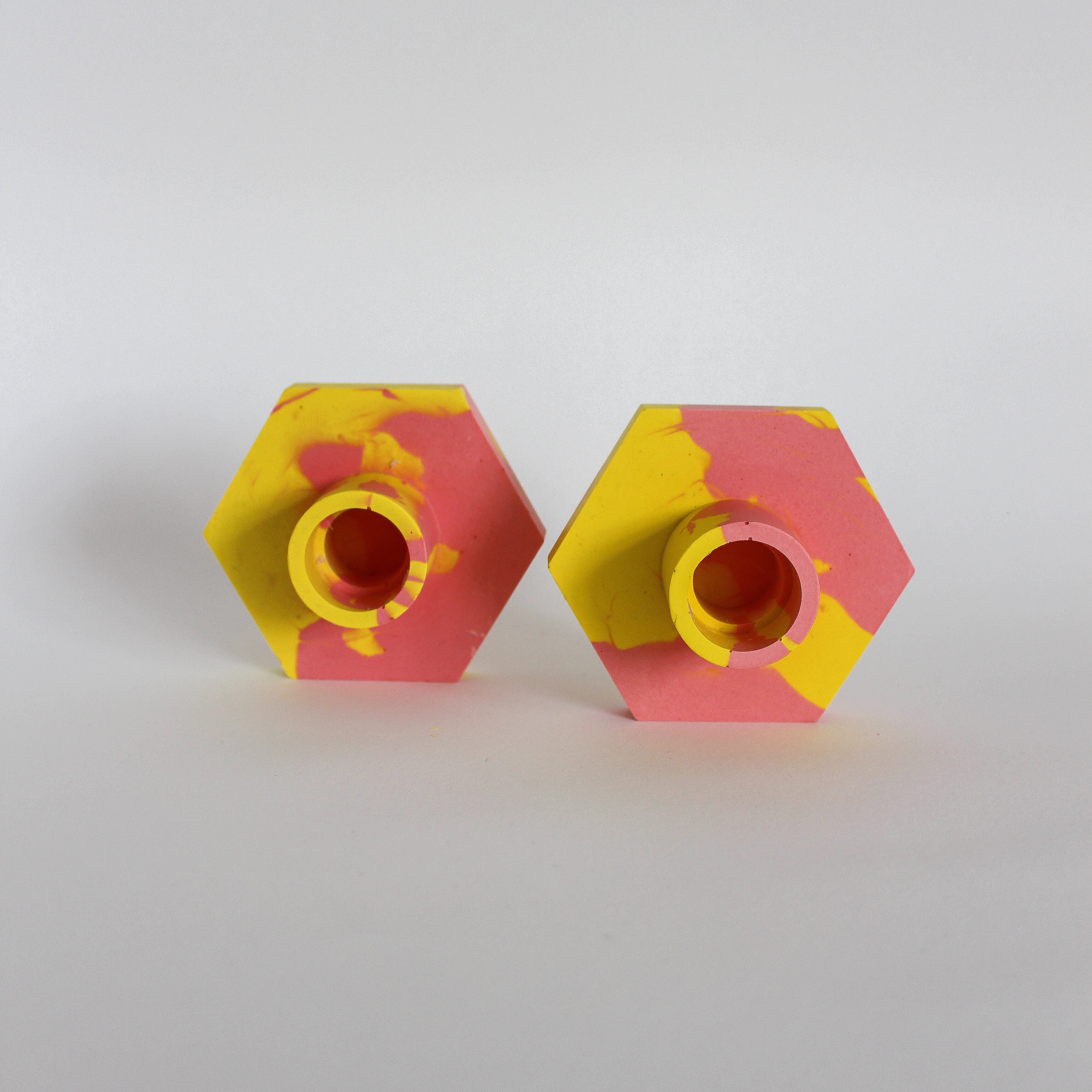 Hexagon Candlestick Holders