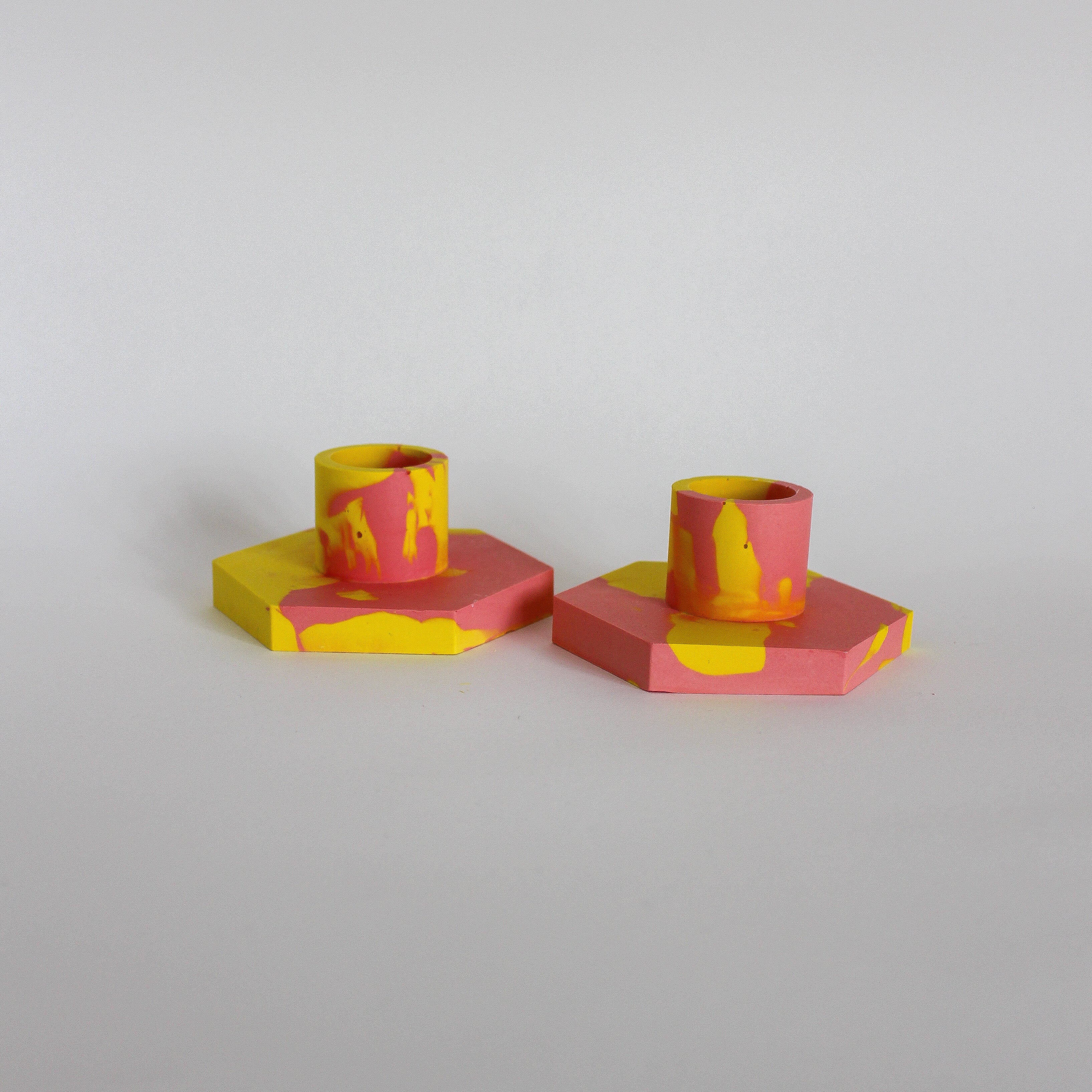 Hexagon Candlestick Holders